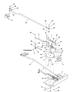 Part Location Diagram of 603-04592 MTD Link-steering control